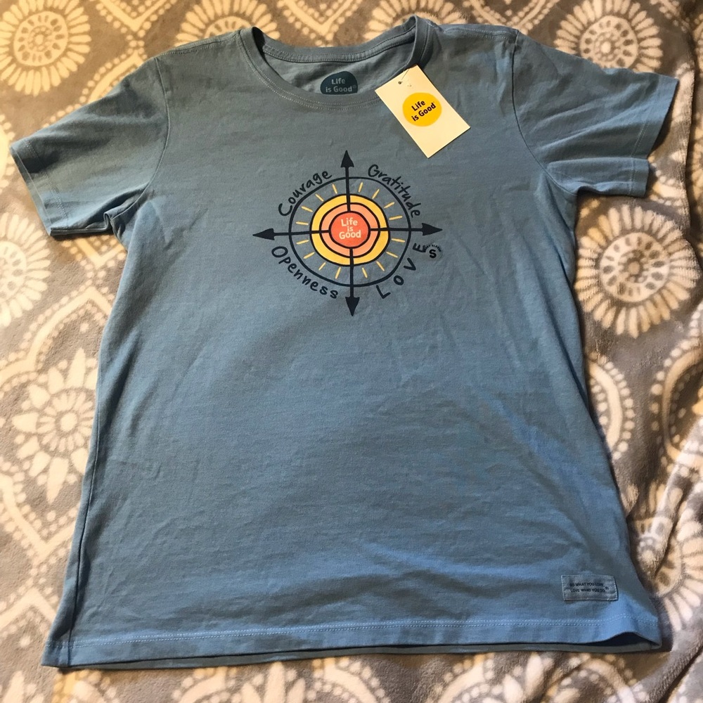 Life Is Good Blue Short Sleeve Tee